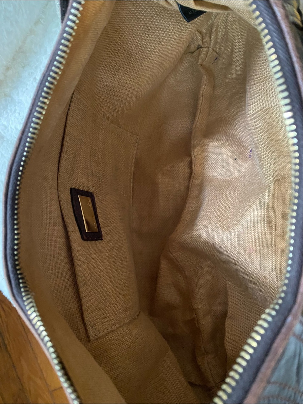 Fendi Vintage Zucca FF Spy hobo bag with Nappa leather, Woven handle + Dust bag - Picture 12 of 12